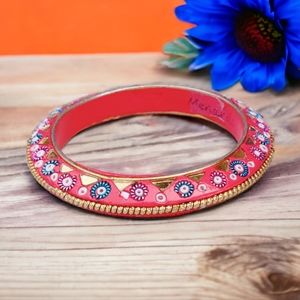 Vintage Bollywood India artisan signed bangle